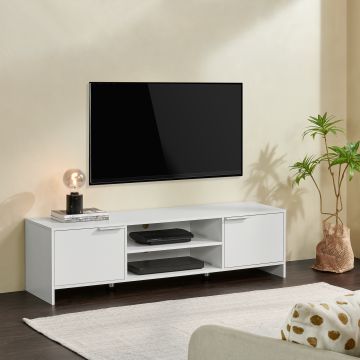 [en.casa] TV meubel Stevns 40x145x38 cm wit