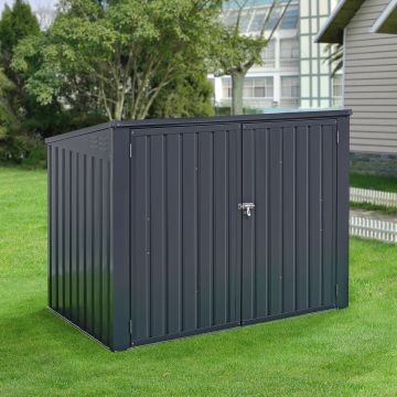[en.casa] Containerombouw Grebin donkergrijs 112-131x173x101 cm